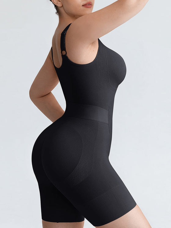 Women’s Open-Back Butt-Lifting Shapewear Bodysuit with Tummy Control & Wide Comfort Straps SPU