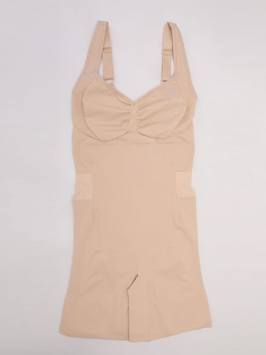 Women’s Open-Back Butt-Lifting Shapewear Bodysuit with Tummy Control & Wide Comfort Straps SPU