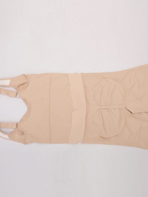 Women’s Open-Back Butt-Lifting Shapewear Bodysuit with Tummy Control & Wide Comfort Straps SPU