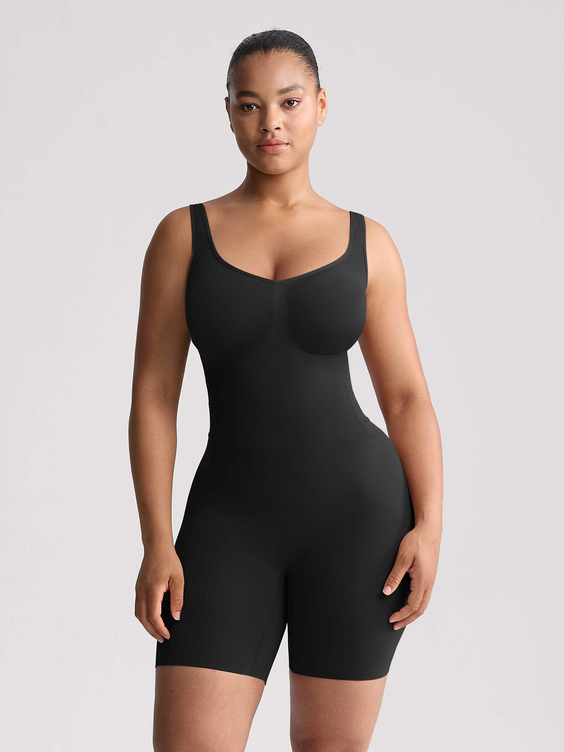 Wholesale Easy-Off Seamless Butt-Lifting Shapewear Bodysuit with Tummy Control & Bathroom Access SPU