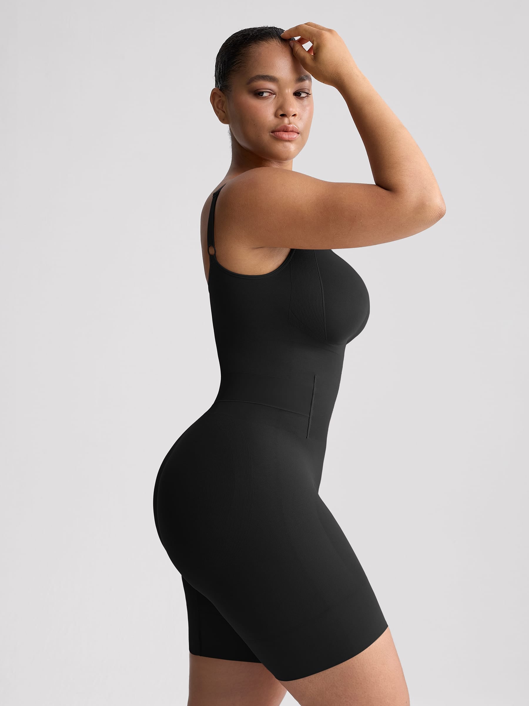 Wholesale Easy-Off Seamless Butt-Lifting Shapewear Bodysuit with Tummy Control & Bathroom Access SPU
