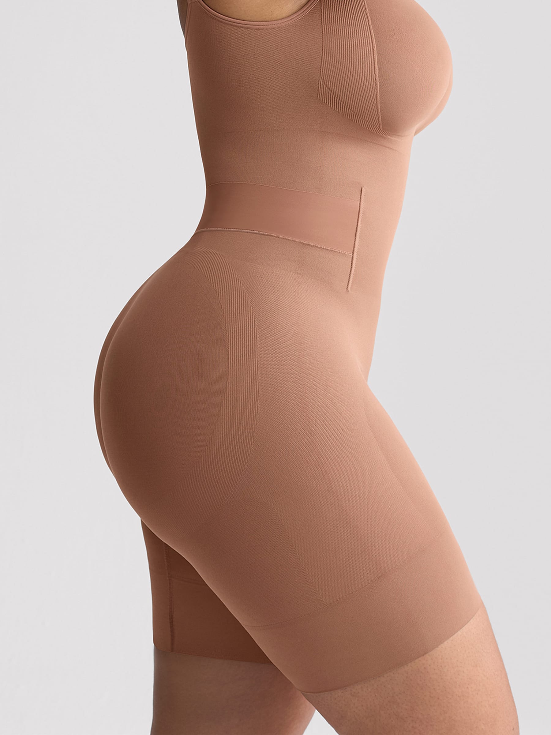 Wholesale Easy-Off Seamless Butt-Lifting Shapewear Bodysuit with Tummy Control & Bathroom Access SPU