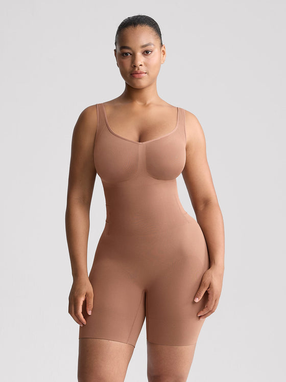 Wholesale Easy-Off Seamless Butt-Lifting Shapewear Bodysuit with Tummy Control & Bathroom Access SPU