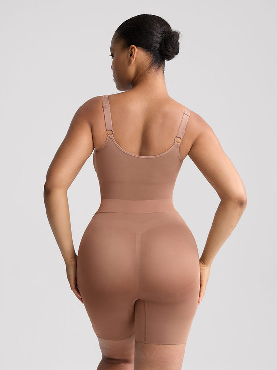 Wholesale Easy-Off Seamless Butt-Lifting Shapewear Bodysuit with Tummy Control & Bathroom Access SPU