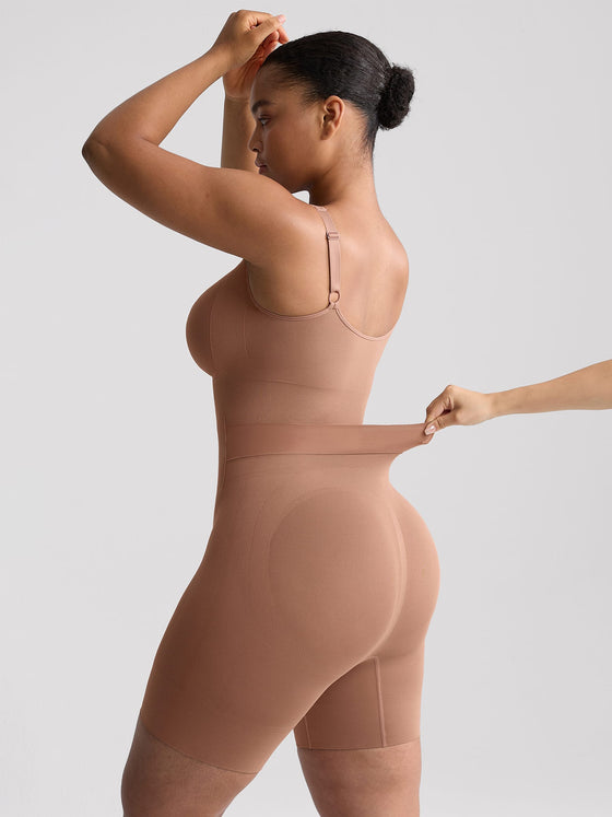 Wholesale Easy-Off Seamless Butt-Lifting Shapewear Bodysuit with Tummy Control & Bathroom Access SPU