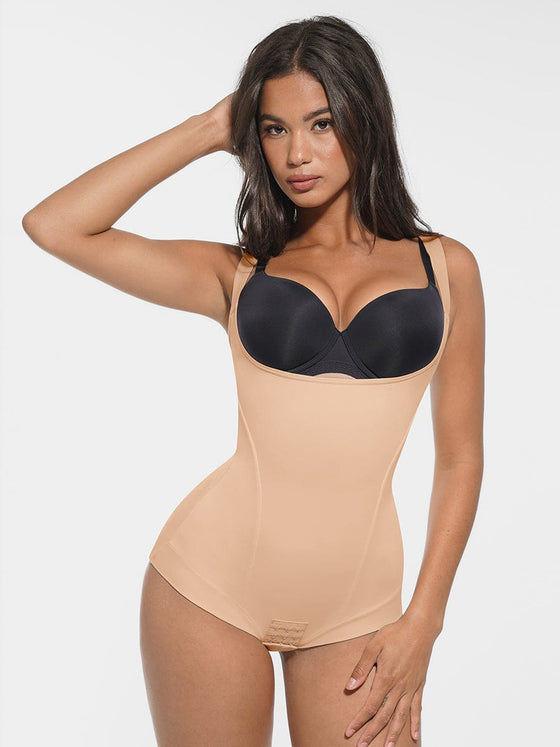 Wholesale High-Elastic Bust Support Antibacterial Crotch Shaping Bodysuit
