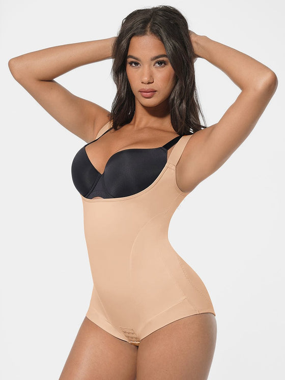 Wholesale High-Elastic Bust Support Antibacterial Crotch Shaping Bodysuit