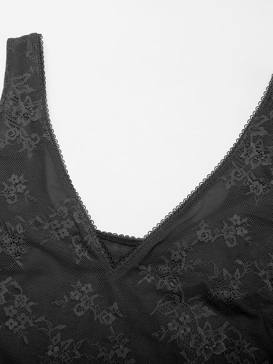 Wholesale Seamless Sexy Deep V-Neck Lace Shaping Thong Bodysuit