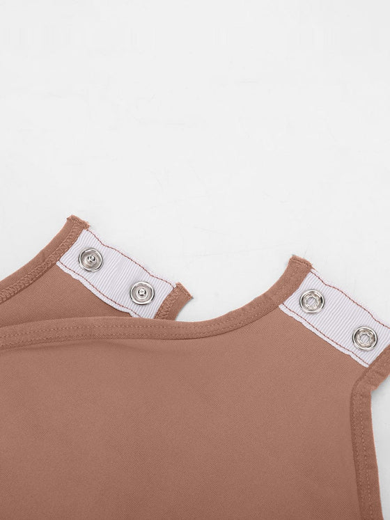Wholesale Seamless Crew Neck Long Sleeve Tummy Control Snap Crotch Briefs Bodysuit