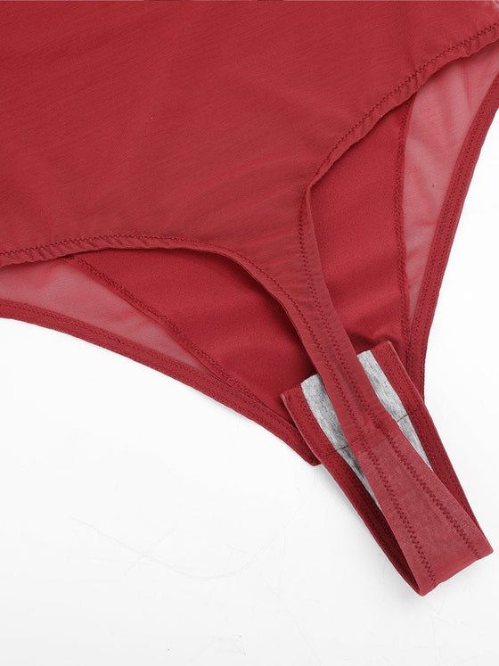 Wholesale Mesh Slip Shapewear Tummy Control Thong Bodysuit
