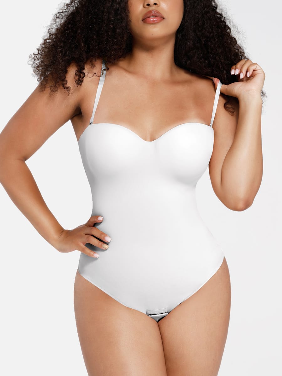 Wholesale One Piece Underwire Strapless Cups Waist And Abdomen Shaping Thong Bodysuit
