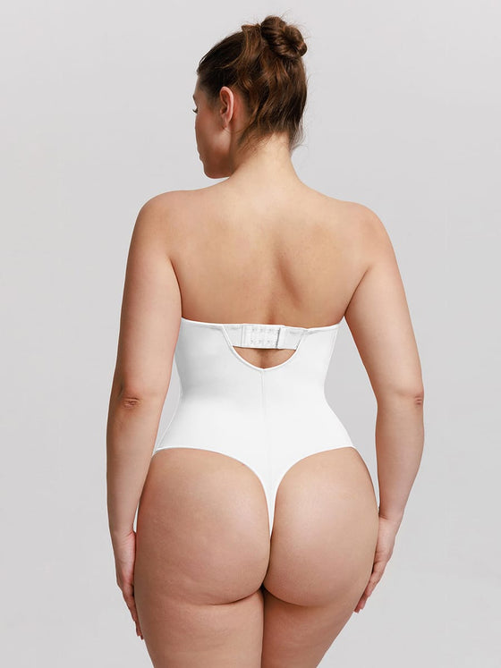Wholesale One Piece Underwire Strapless Cups Waist And Abdomen Shaping Thong Bodysuit