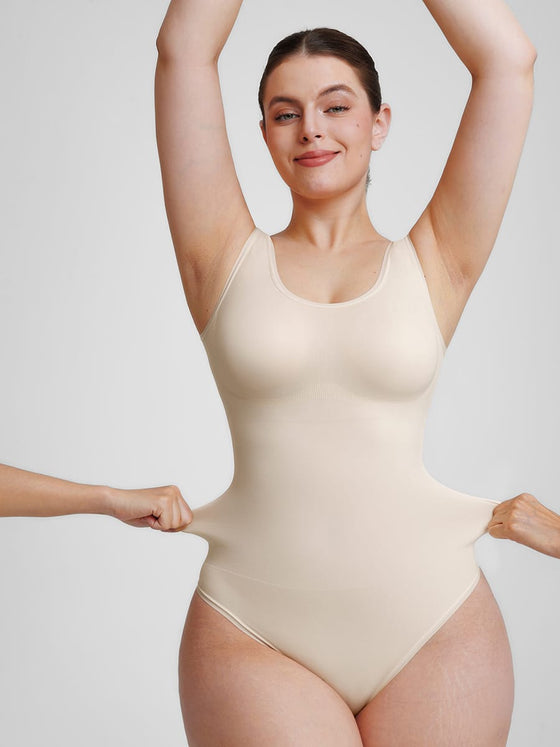 Wholesale🌿 Eco-friendly Seamless Outerwear Belly Control Thong Bodysuit SPU