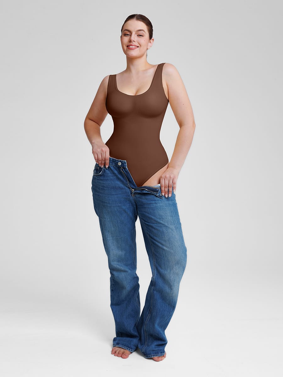 Wholesale🌿 Eco-friendly Seamless Outerwear Belly Control Thong Bodysuit SPU