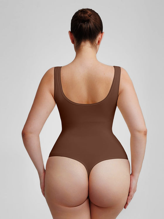 Wholesale🌿 Eco-friendly Seamless Outerwear Belly Control Thong Bodysuit SPU