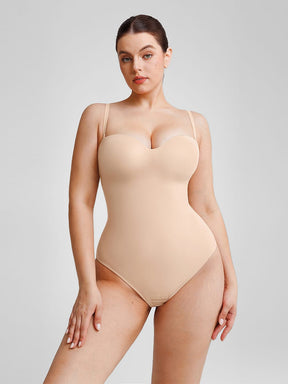 Wholesale Seamless Underwire Half Cup Shapewear Bodysuit with Removable Pads SPU