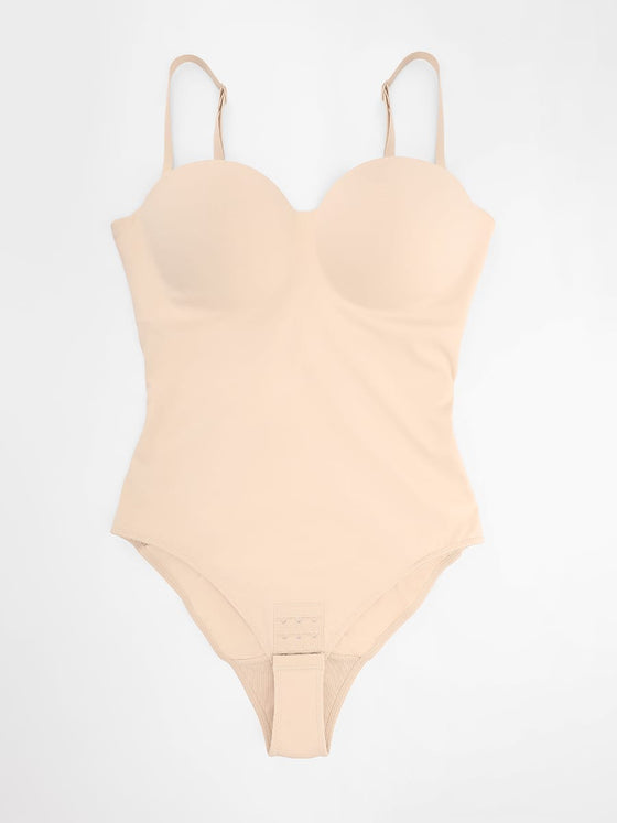 Wholesale Seamless Underwire Half Cup Shapewear Bodysuit with Removable Pads SPU
