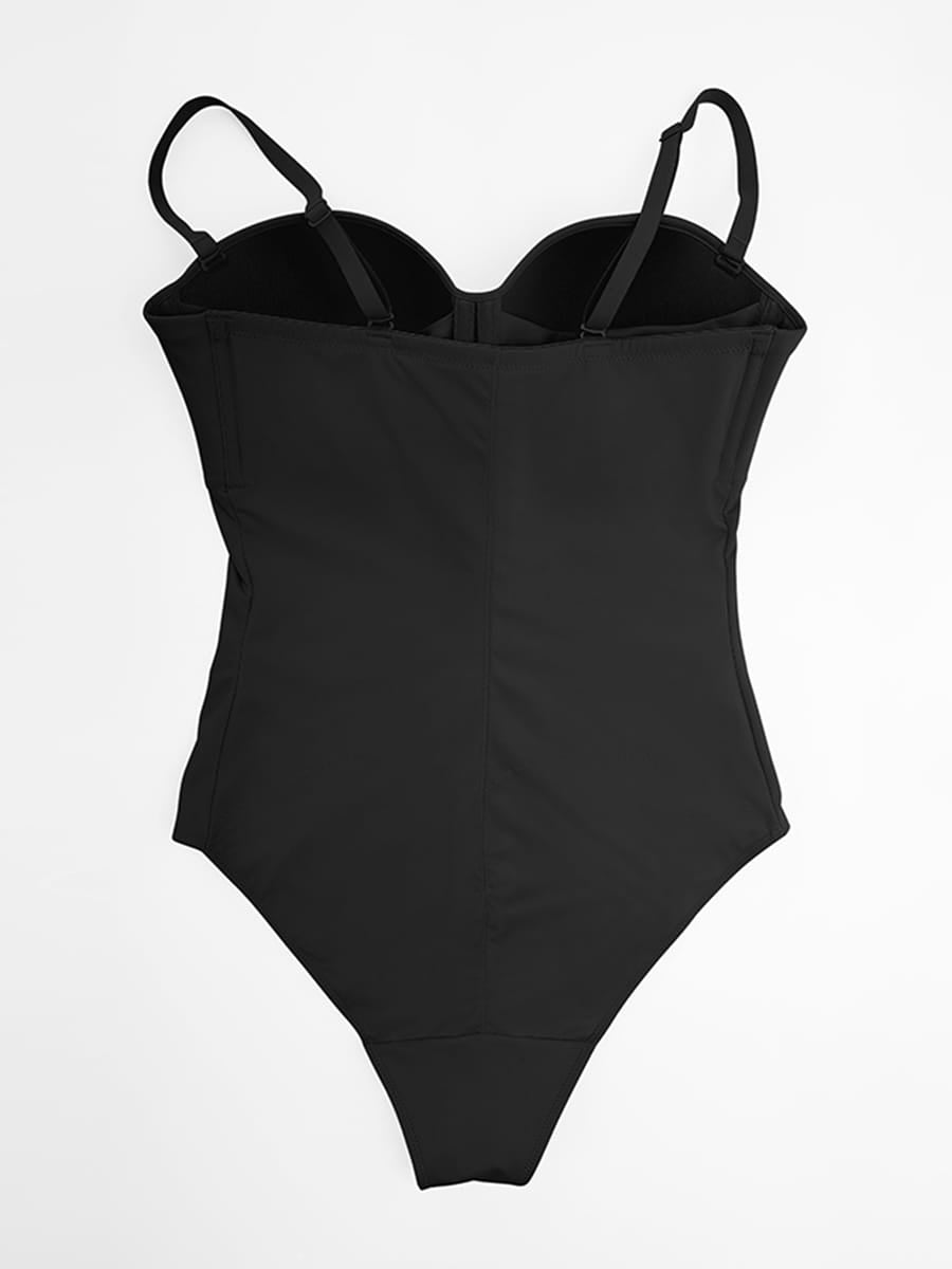 Wholesale Seamless Underwire Half Cup Shapewear Bodysuit with Removable Pads SPU