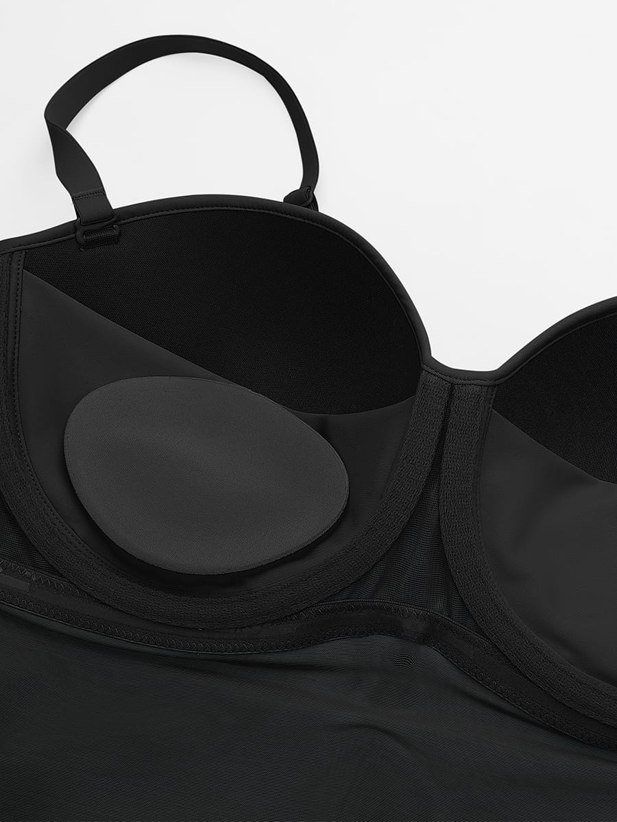 Wholesale Seamless Underwire Half Cup Shapewear Bodysuit with Removable Pads SPU