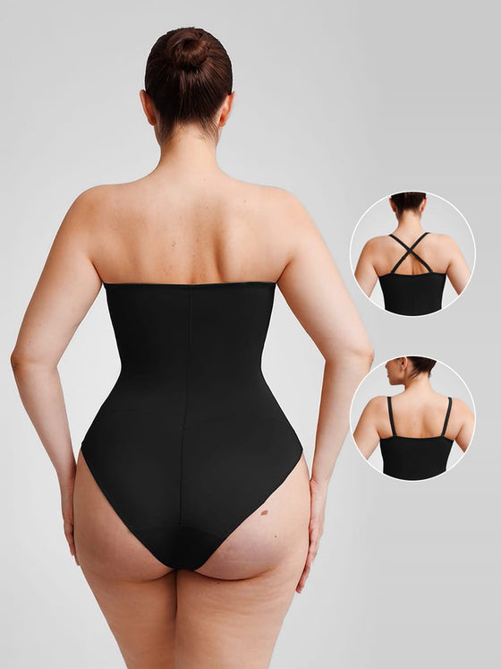 Wholesale Seamless Underwire Half Cup Shapewear Bodysuit with Removable Pads SPU