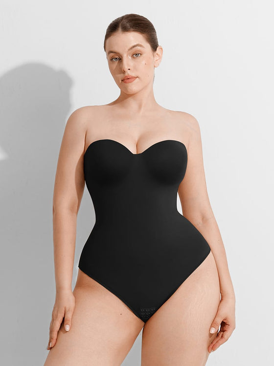 Wholesale Seamless Underwire Half Cup Shapewear Bodysuit with Removable Pads SPU