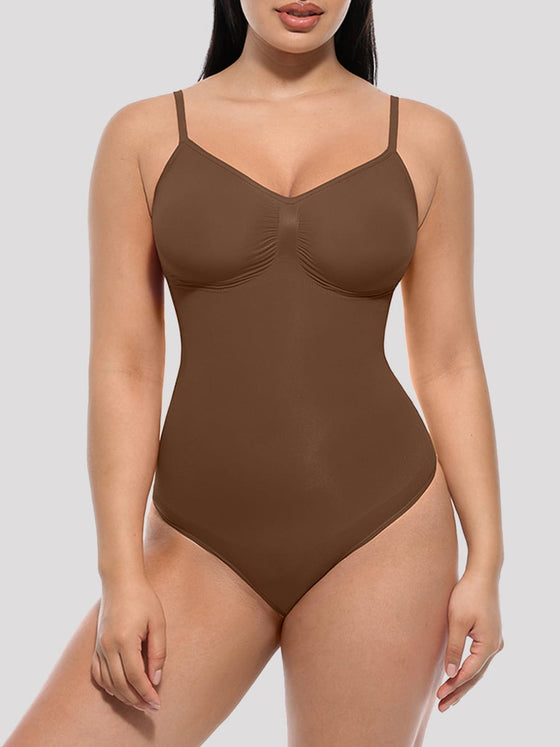 Wholesale Seamless Covered Bust Jumpsuit Thong Bodysuit SPU