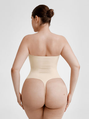 Wholesale Seamless Buttery Soft Strapless Tummy Control  Thong Bodysuit SPU