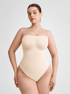 Wholesale Seamless Buttery Soft Strapless Tummy Control  Thong Bodysuit SPU