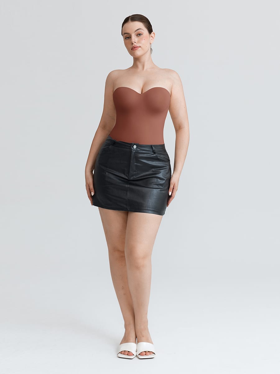 Wholesale Seamless Underwire Half Cup Shapewear Bodysuit with Removable Pads SPU