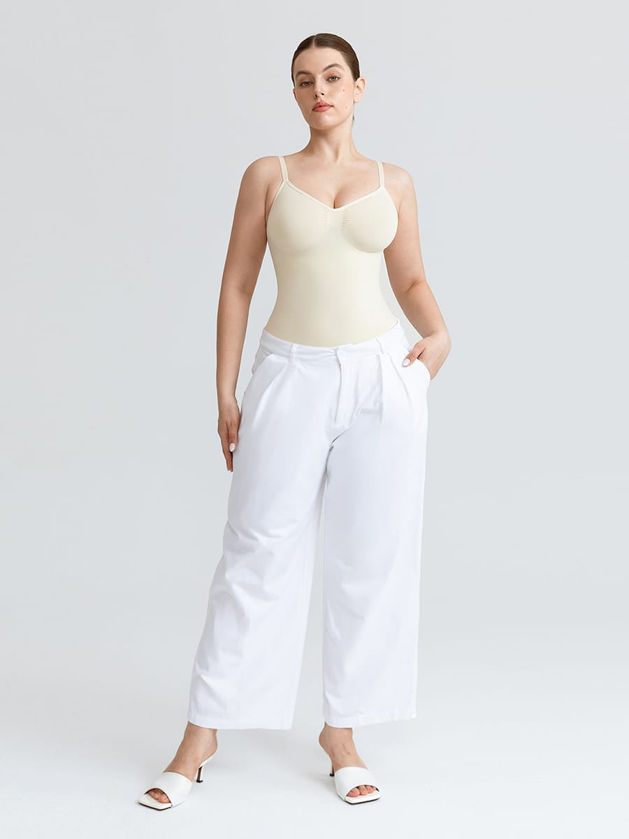 Wholesale Seamless V Neck Ruched Bust Tummy Control Thong Shaping Bodysuit SPU
