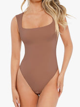 Wholesale Shapewear Sleeveless Square Neck Waist Shaping Bodysuit SPU