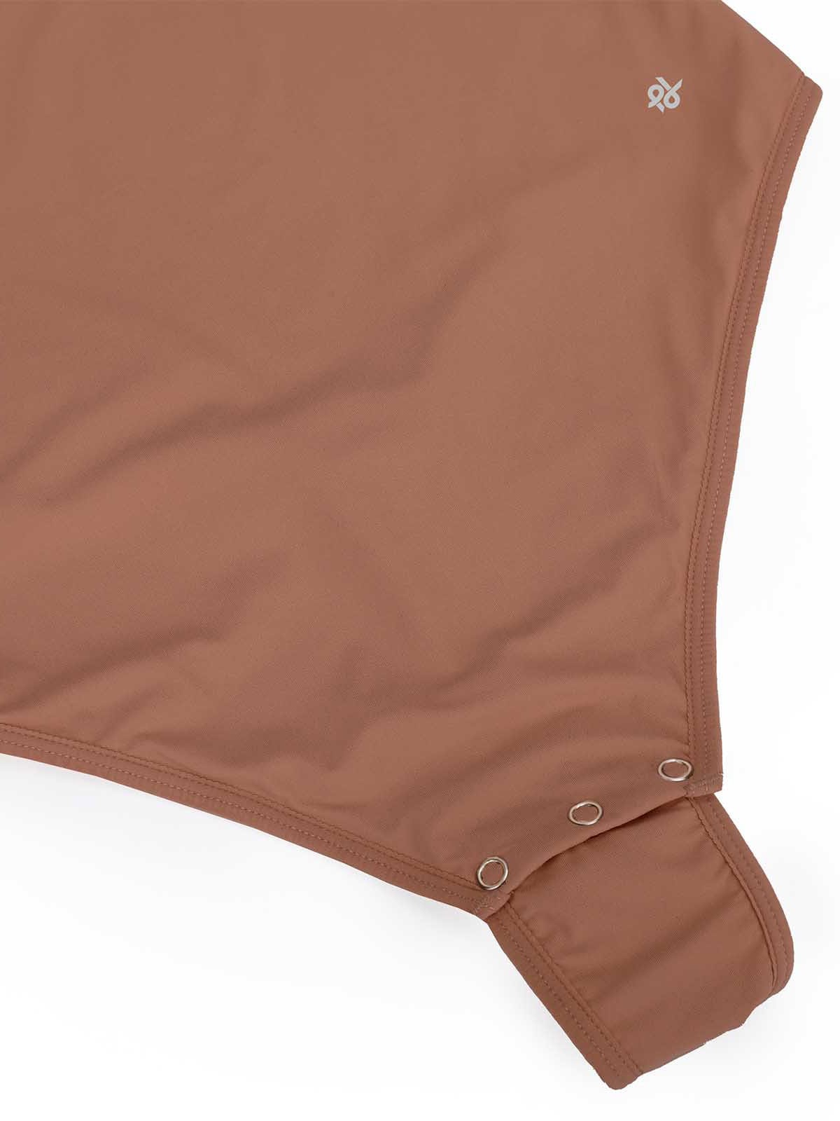 Wholesale Shapewear Short Sleeve Crew Neck Snap Gusset Bodysuit SPU