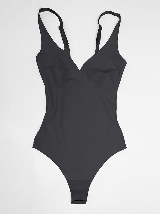 Wholesale Unlined Plunge Thong Bodysuit with No Panty Lines SPU