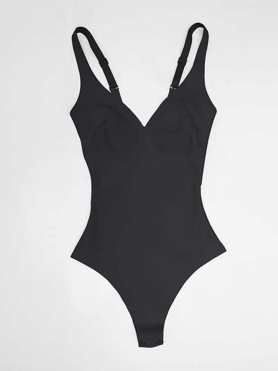 Wholesale Unlined Plunge Thong Bodysuit with No Panty Lines SPU