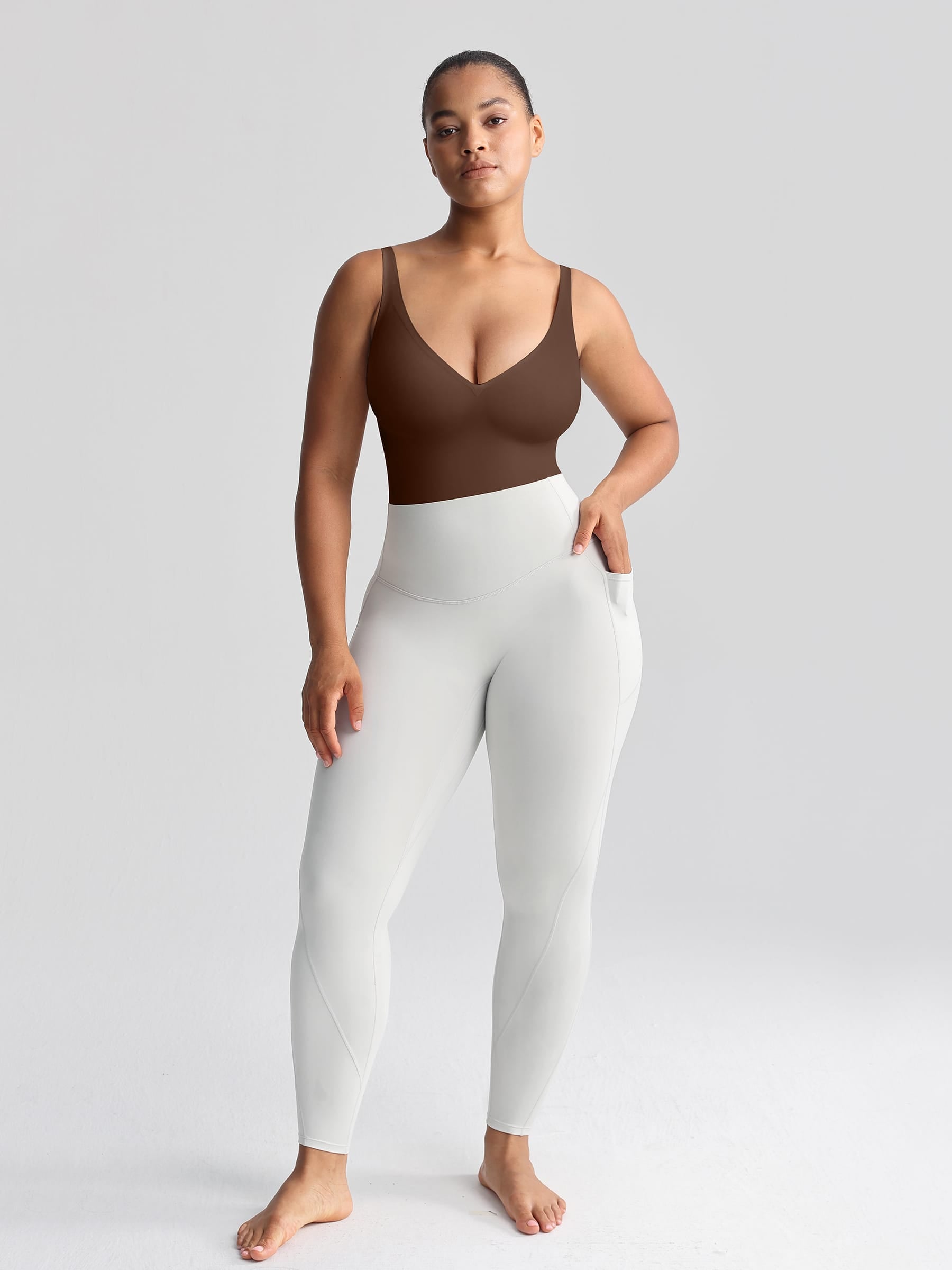 Wholesale Unlined Plunge Thong Bodysuit with No Panty Lines SPU