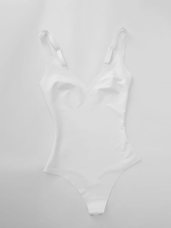 Wholesale Unlined Plunge Thong Bodysuit with No Panty Lines SPU