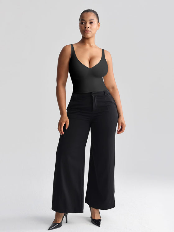 Wholesale Unlined Plunge Thong Bodysuit with No Panty Lines SPU