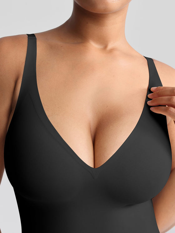 Wholesale Unlined Plunge Thong Bodysuit with No Panty Lines SPU