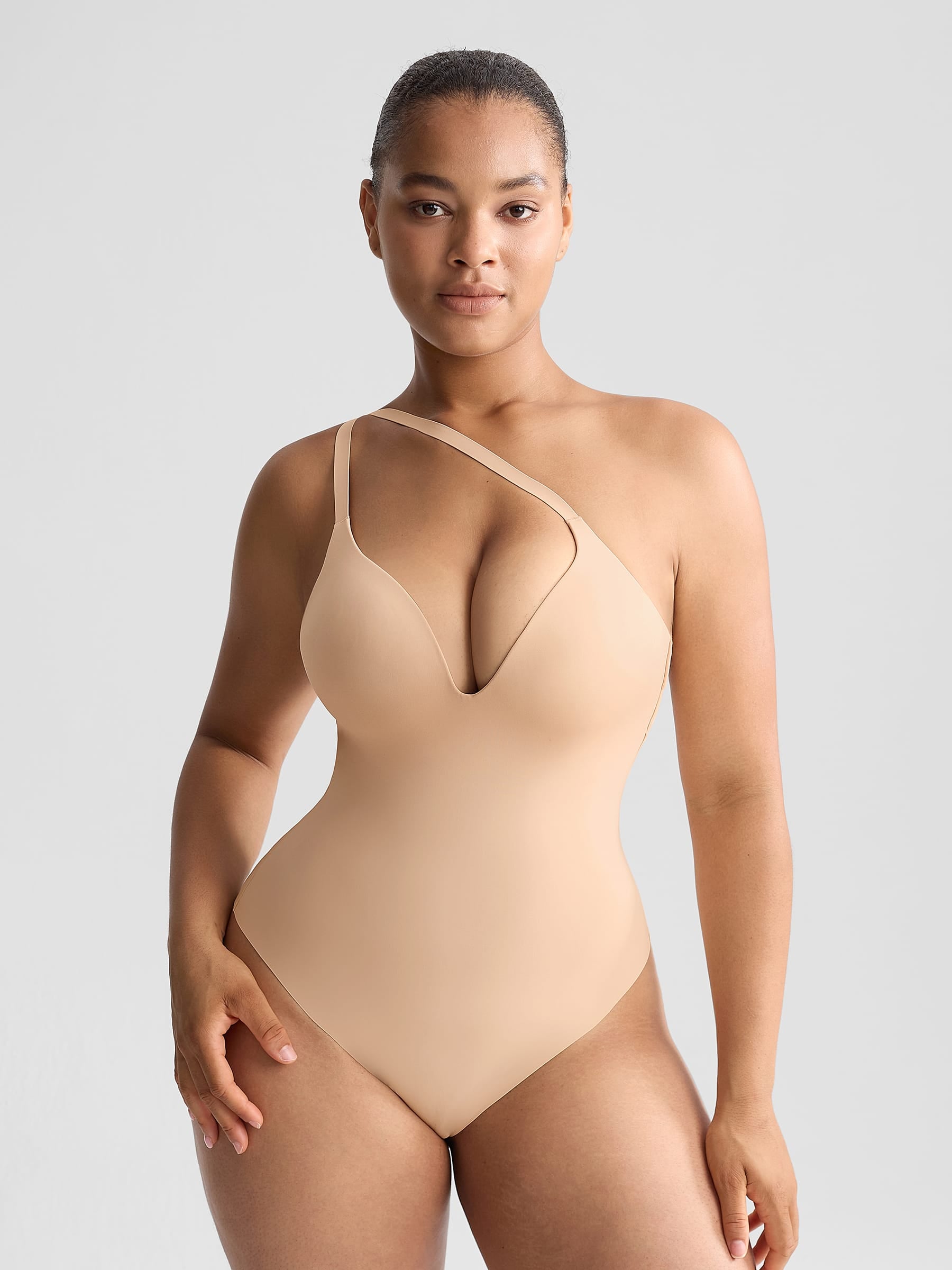 Wholesale Padded V-Neck Thong Bodysuit SPU