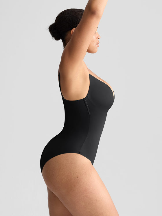 Wholesale Padded V-Neck Thong Bodysuit SPU