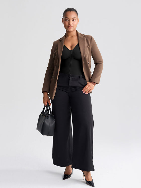 Wholesale Seamless Long Sleeve Zip-Up Shaping Bodysuit SPU