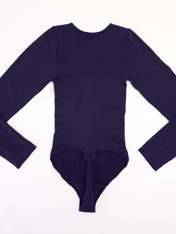 Wholesale Seamless Long Sleeve Zip-Up Shaping Bodysuit SPU