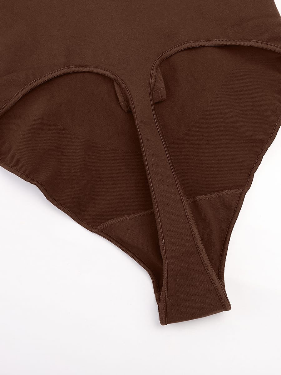 Wholesale Seamless Long Sleeve Zip-Up Shaping Bodysuit SPU