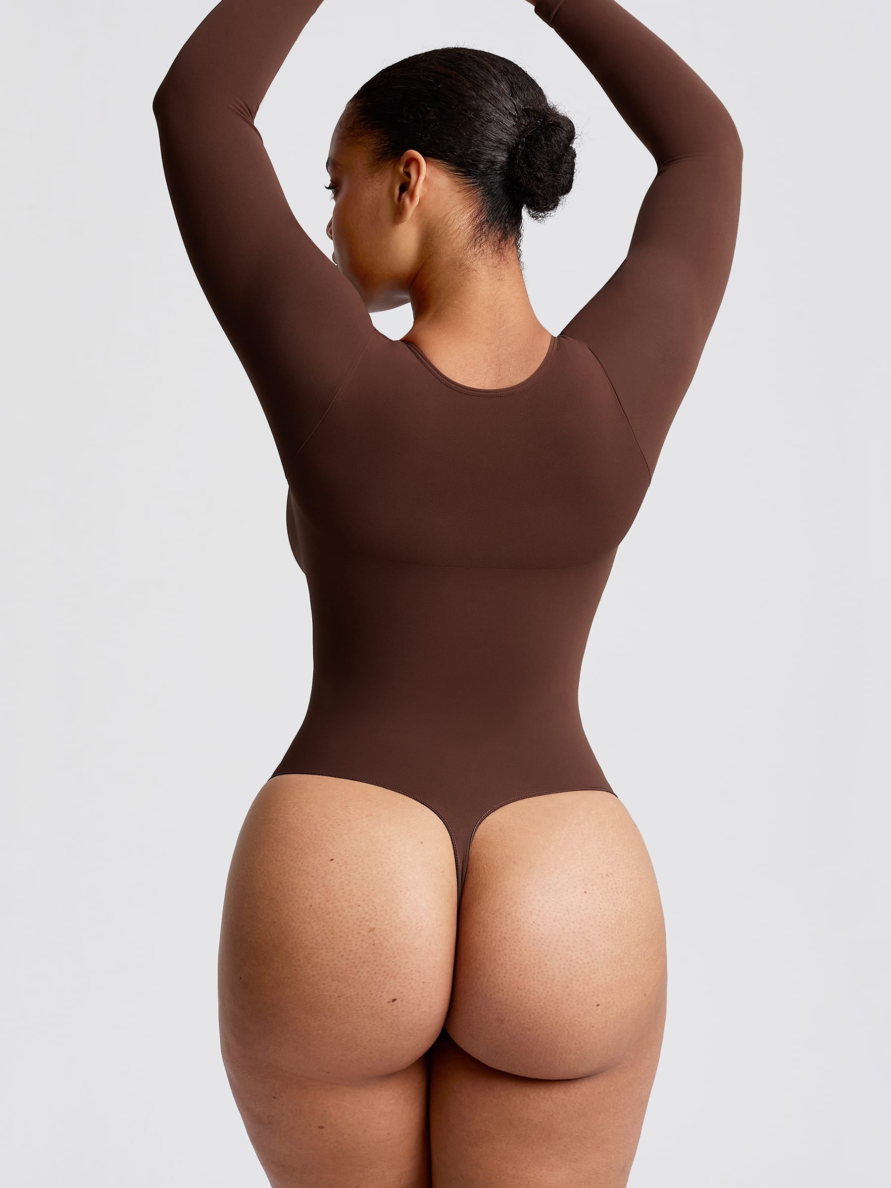 Wholesale Seamless Long Sleeve Zip-Up Shaping Bodysuit SPU