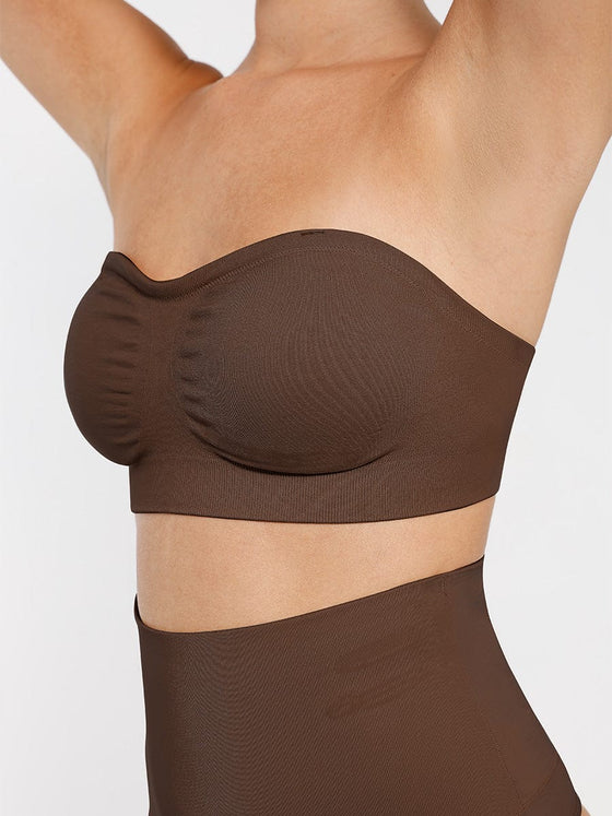 Wholesale Seamless Strapless Wireless Breast Support Bra with Removable Cup Pad