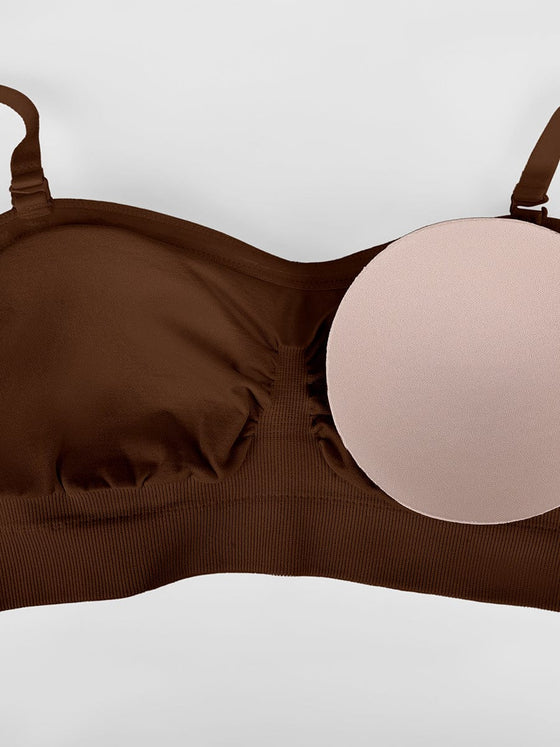 Wholesale Seamless Strapless Wireless Breast Support Bra with Removable Cup Pad