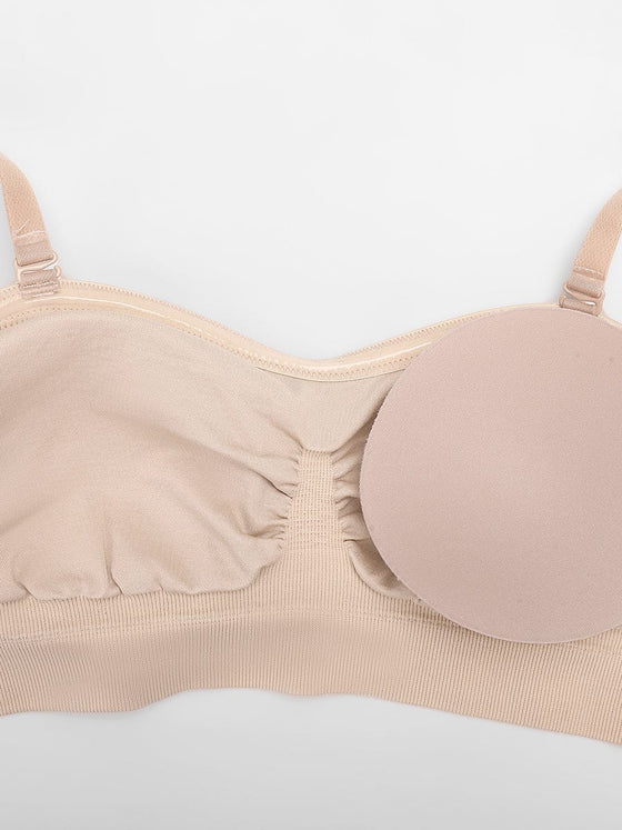 Wholesale Seamless Strapless Wireless Breast Support Bra with Removable Cup Pad
