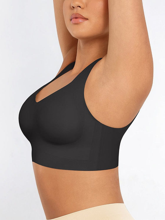 Wholesale Fitted V-Neck Seamless Bra Tank Top