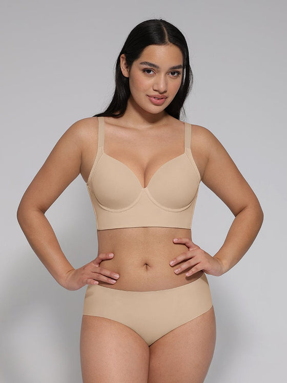 Wholesale Skin Underwire Push-Up Sculpting Uplift Hide Back Fat Full Coverage Bra