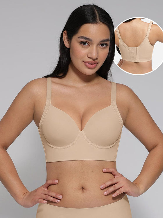Wholesale Skin Underwire Push-Up Sculpting Uplift Hide Back Fat Full Coverage Bra